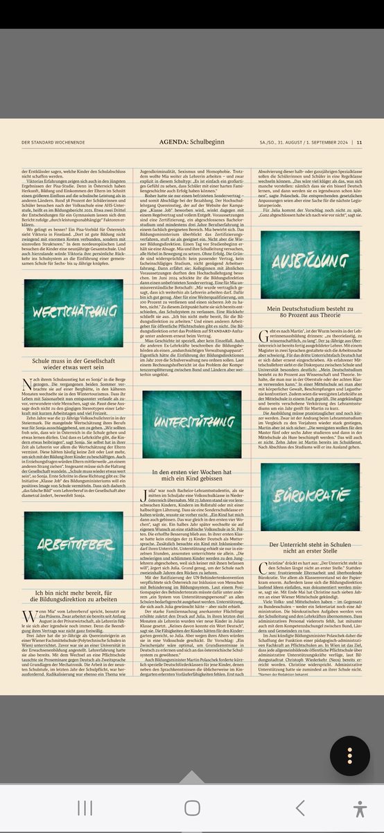 Ein Einblick in die frustrierende Arbeitswelt "Schule" von <a href="/an_wiesinger/">Anna Wiesinger</a> in <a href="/derStandardat/">DER STANDARD</a>.