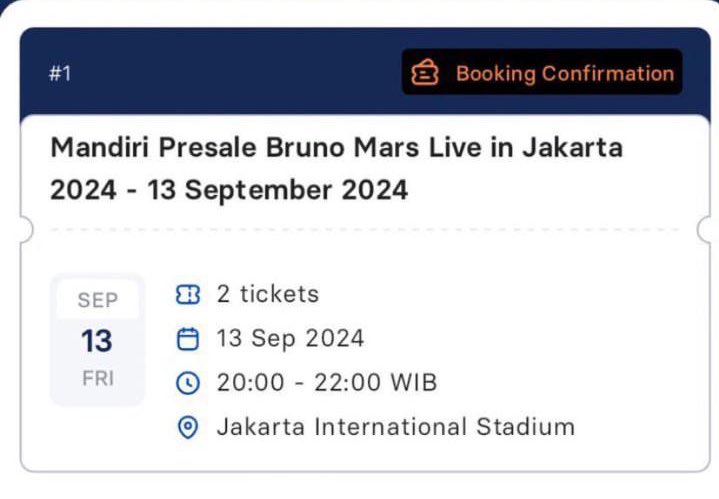 potatocs's tweet photo. wts Bruno Mars Presale Live In Jakarta 

Cat 5B 2 Tix

Rp https://t.co/O5VIRt6o4s / 2 Tiket

#brunomarsinjakarta #BrunomarsliveinJakarta #zonauang #zonaba #zonajajan https://t.co/kuQTl6bfiu