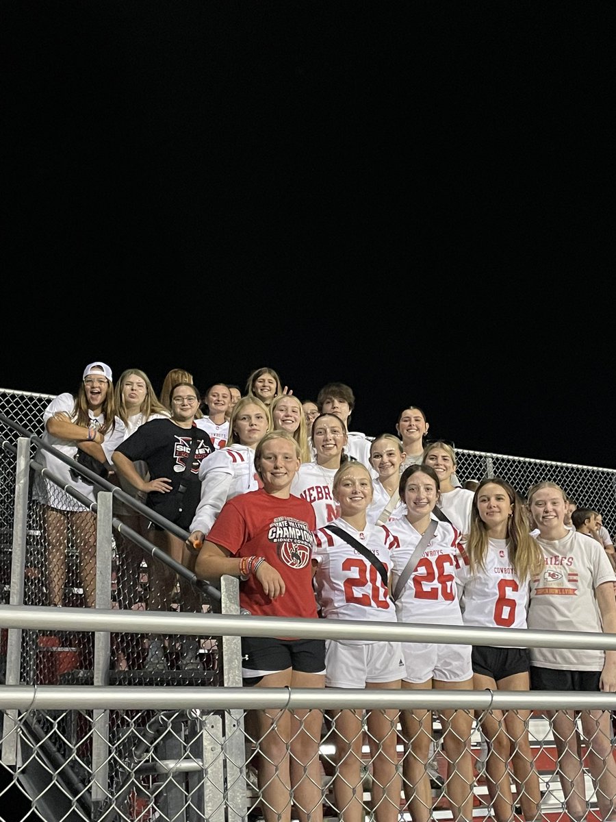 Sidney_AD's tweet photo. Congrats to Coach Eli Bales and company on their 1st win of the season! Student section way to represent!  

Cowboys 44 Eagles 28 
#cowboynation https://t.co/xuykgweAwp