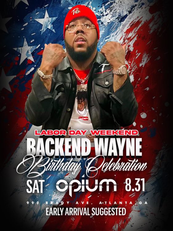 Backendwayne's tweet image. Tomorrow I'm at opium for my backend 4 bday bash 🦅🦅🦅