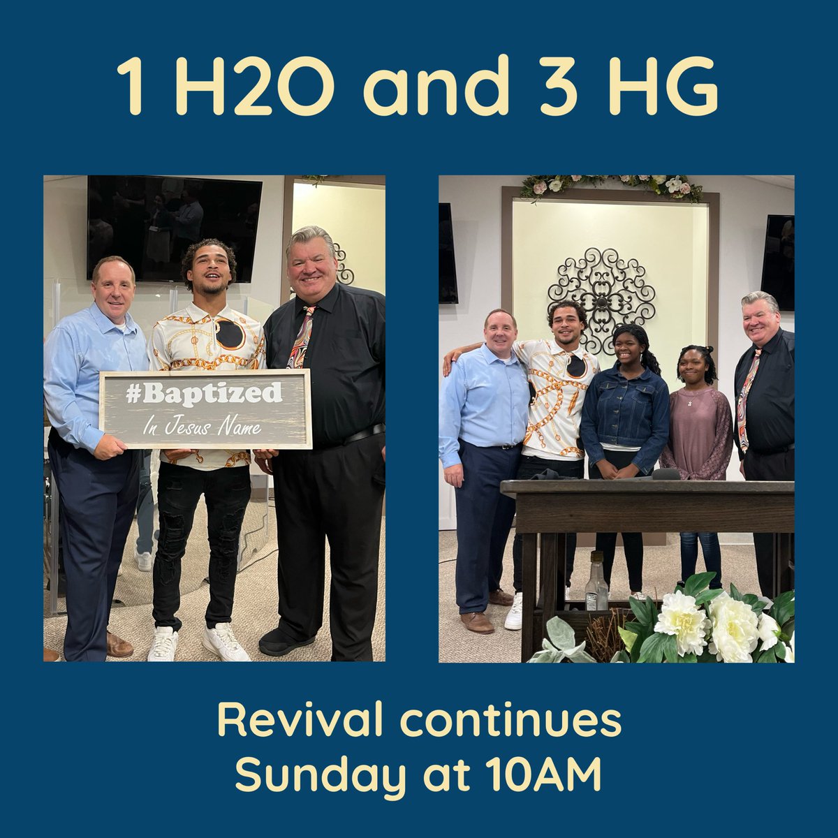 GPHaslet's tweet photo. Friday night Revival with 1 baptism and 3 receiving the gift of the Holy Ghost! Join us Sunday at 10AM for another powerful move of God. #revival #baptizedinjesusname  #ivegottheholyghostdowninmysouljustlikethebiblesays #pentecostal #apostolic  #gphaslet https://t.co/W5zOjUOPhT