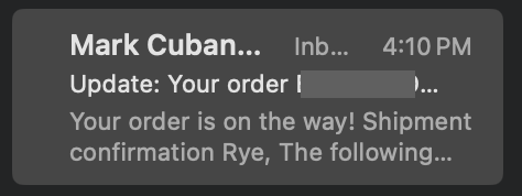 ryenotbread's tweet photo. started getting my Rx via @costplusdrugs and (aside from being so much cheaper and better than $oldpharmacy) the best part is mistakenly thinking Mark Cuban himself is fulfilling my order with every email https://t.co/13dTCD8WEq