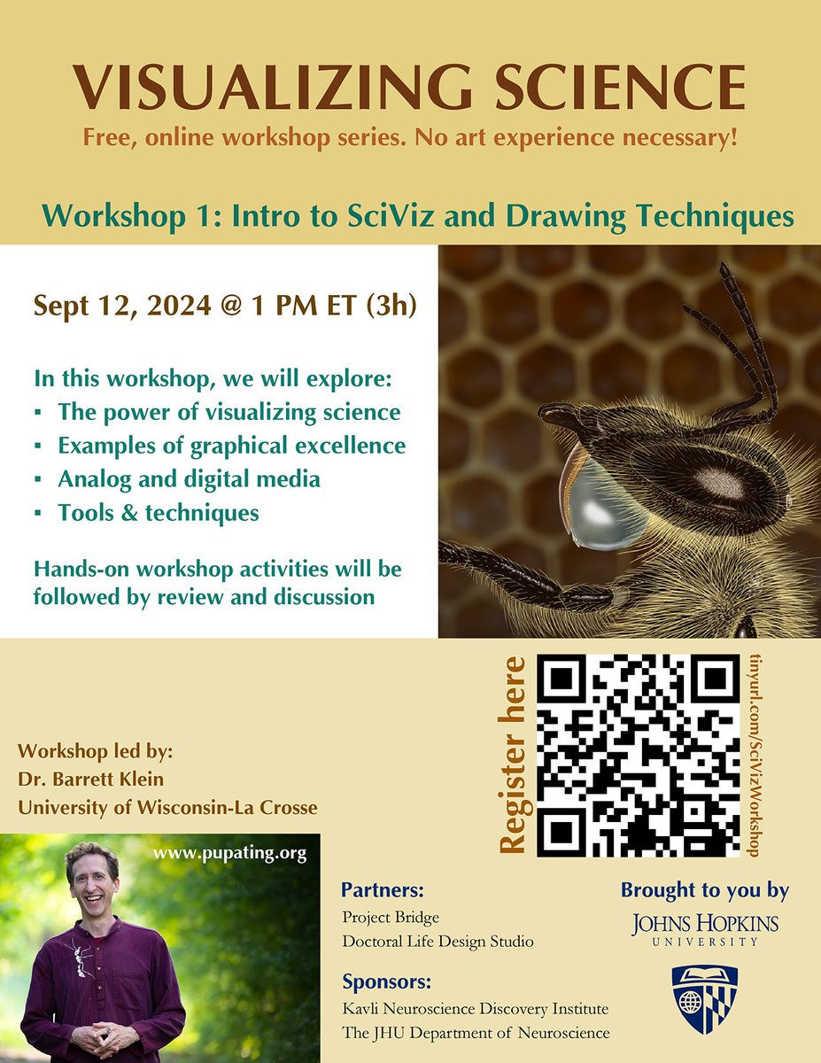 It's happening, and all are welcome to the first of six workshops on Visualizing Science! Online and free for all. (We do not have plans to record the workshops.) Please register here:
tinyurl.com/SciVizWorkshop