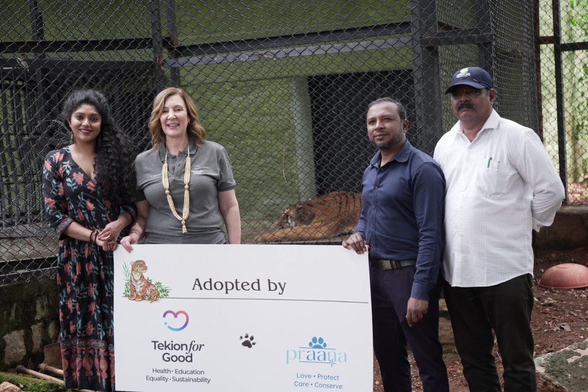 BangaloreTimes1's tweet photo. Samyukta Hornad who is also the founder of Praana Animal Foundation along with Tekion has adopted a Bengal Tiger from Bannerghatta National Park

@samyuktahornad #animaladoption #bannerghattanationalpark https://t.co/buFEyxiQ3W