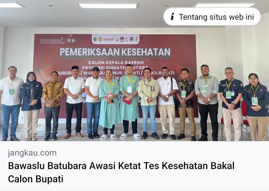 Jangkaucom's tweet photo. Bawaslu Batubara Awasi pemeriksaan kesehatan Bakal Calon Bupati Batubara. Selengkapnya: https://t.co/T5fNkfRw85

@bawaslu_RI
@pilkada @KPU_ID https://t.co/anRdMvVbM6