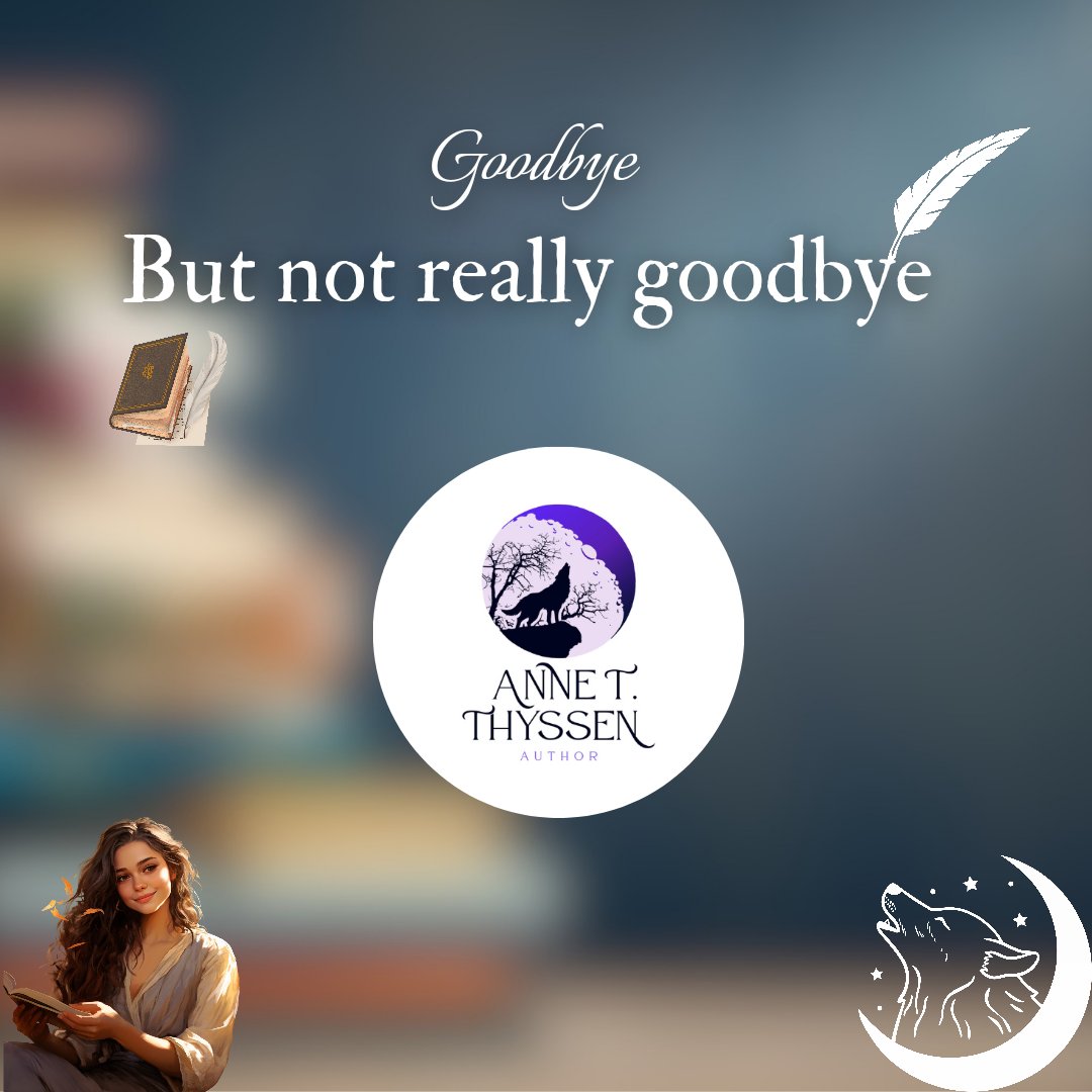 annetthyssen's tweet photo. See-you-later/I'm-not-really-leaving

Monday I'm going back to university to study (History). Now I'm not really a fan of school, my passion is art in any form, but unfortunately, I couldn't quite save my full-time writing career. 

Thank you everyone!
#goodbye #BookTwitter https://t.co/mNxWDQwYUp