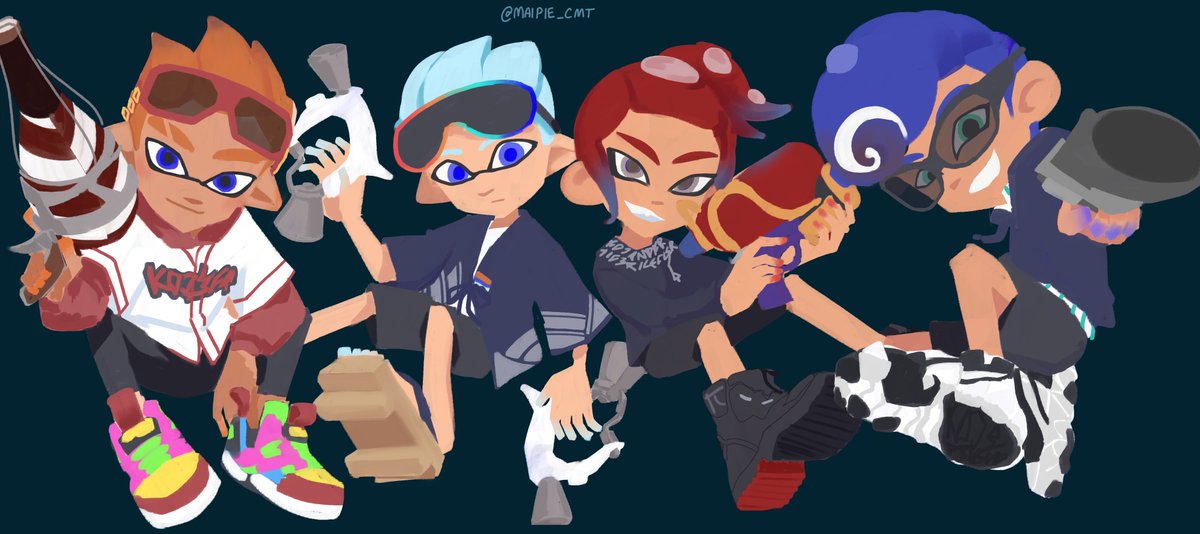 maipie_cmt's tweet photo. Art for @waywhale featuring @KojAndFriends !!

here's one of my favourite renditions of the many versions we went through before we landed on the final piece (linked below)

#splatoonart #oceaninkart https://t.co/vtMUQtDOrF