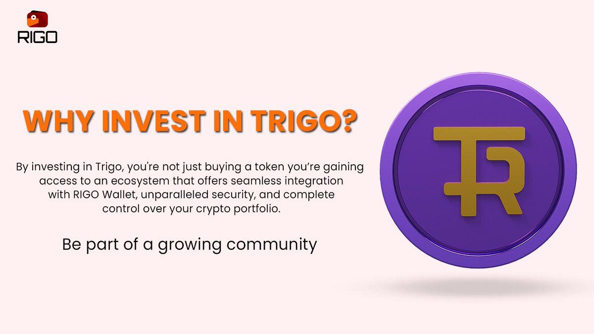 rigowallet's tweet photo. Discover the benefits of $TRIGO : seamless integration with RIGO Wallet, top-tier security, and a future-ready blockchain ecosystem. Join the revolution and invest in your crypto future today! 🚀💼 https://t.co/fMYjuTGq8w