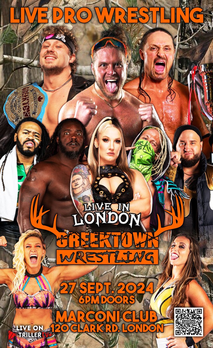 LONDON 🚨 <a href="/JANELABABY/">“The Bad Boy” Joey Janela</a> is coming to The Forest City September 27! 🔥 Live on <a href="/fitetv/">Mat Ngot</a>! VIP Tables + Meet &amp; Greets are available! Full Bar + All Ages 💯 Get tickets now - link in bio 🍿 #GreektownWrestling #TrillerTV #GCW #LondonON <a href="/dErEk_DiLLiNGeR/">derək. 🎬 デレク ・ デリンジャー</a> <a href="/WrassleNerds/">DeRailed Wrasslin'</a>
