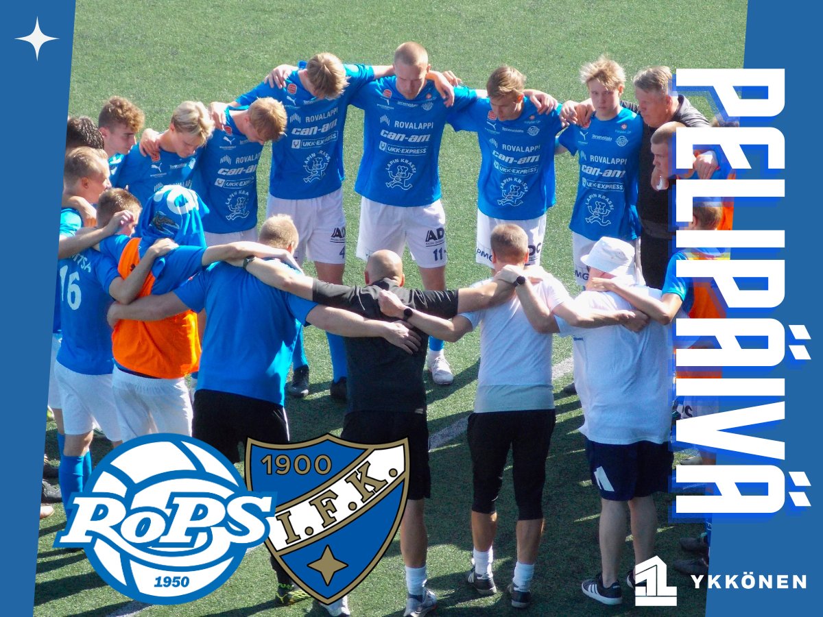 Palloseurablogi's tweet photo. #Pelipäivä! Tänään lauantaina Ykkösessä #RoPS-#VIFK klo 15.00 alkaen @ Rovaniemen keskuskenttä. Nyt kelpaa vain voitto, jos halutaan päästä ylempään jatkosarjaan. Tsemppiä peliin siniset, hoidetaan homma kotiin! C'mon RoPS! 💙 #siniselläsydämellä #Ykkönen https://t.co/iSPC9KV1iF