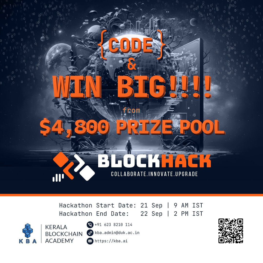 kbaiiitmk's tweet photo. 🌟 Join the Revolution @ BlockHack 2024! 🌟
A dynamic space where the brightest minds unite to push the boundaries of #web3 and #decentralised technology. 👉 Don’t miss the opportunity! https://t.co/LOJ6DqKhlG
#BlockHack2024 #hackathon #innovation https://t.co/JgS80YF2VQ