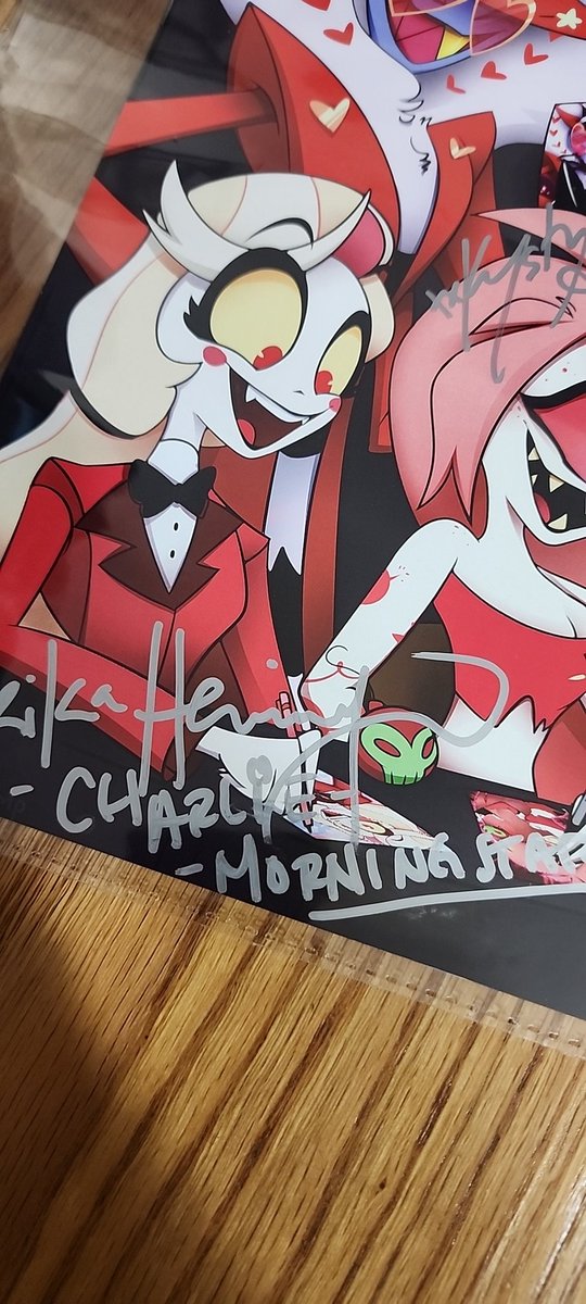CoupleANerdsPod's tweet photo. Ty @ELHenningsen for great anniversary memories! It was the best mistake that we will always remember! #HazbinHotel https://t.co/2nQBTvW68q