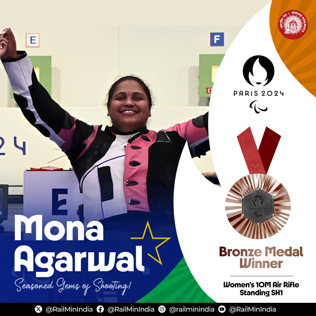 RDSOLucknow's tweet photo. Shots of Brilliance!

Congratulations to shooters Avani Lekhara &amp; Mona Agarwal for winning Gold &amp; Bronze medals, respectively, in the Women's 10M Air Rifle Standing SH1 event at the Paris #Paralympics2024. https://t.co/PWciyOdLnu