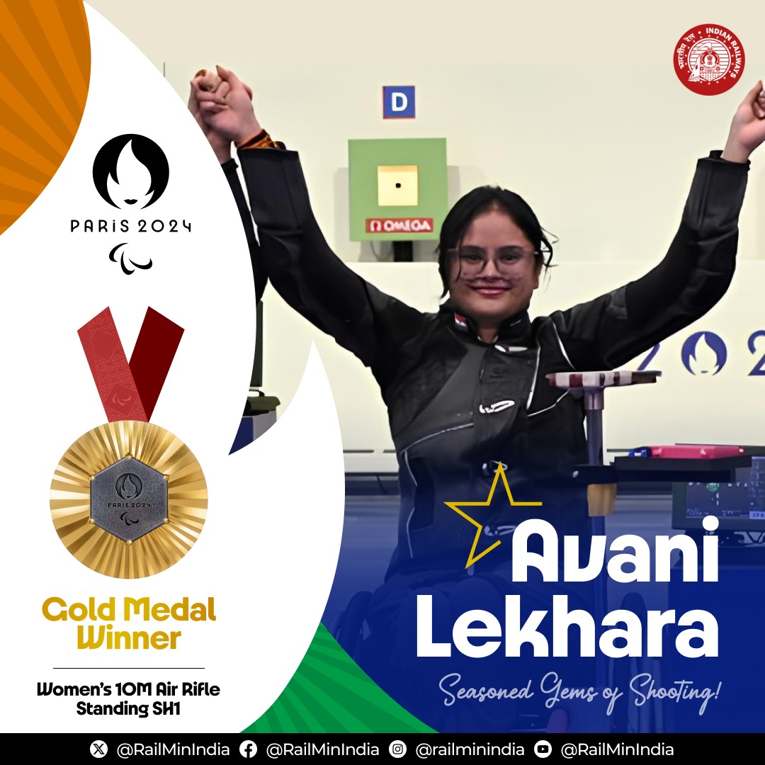 RDSOLucknow's tweet photo. Shots of Brilliance!

Congratulations to shooters Avani Lekhara &amp; Mona Agarwal for winning Gold &amp; Bronze medals, respectively, in the Women's 10M Air Rifle Standing SH1 event at the Paris #Paralympics2024. https://t.co/PWciyOdLnu