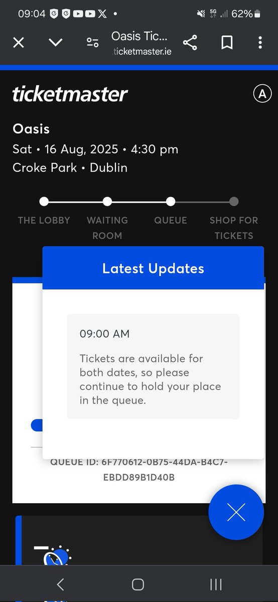 knightridernut's tweet photo. @TicketmasterIre what lies are you spouting, when at 8:35am (out of 4 of us trying) only my Mrs. got in to buy tickets for @oasis in #Dublin only to be told there were no left and subsequently kicked her out?!! 😤🤬😡 #Oasisticket #oasisreunion #Oasis25 https://t.co/dtsxDbVYHp