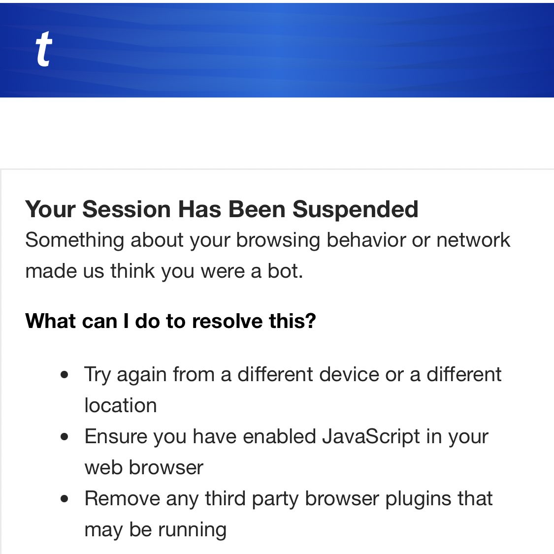 Not even surprised with ticketmaster tbh