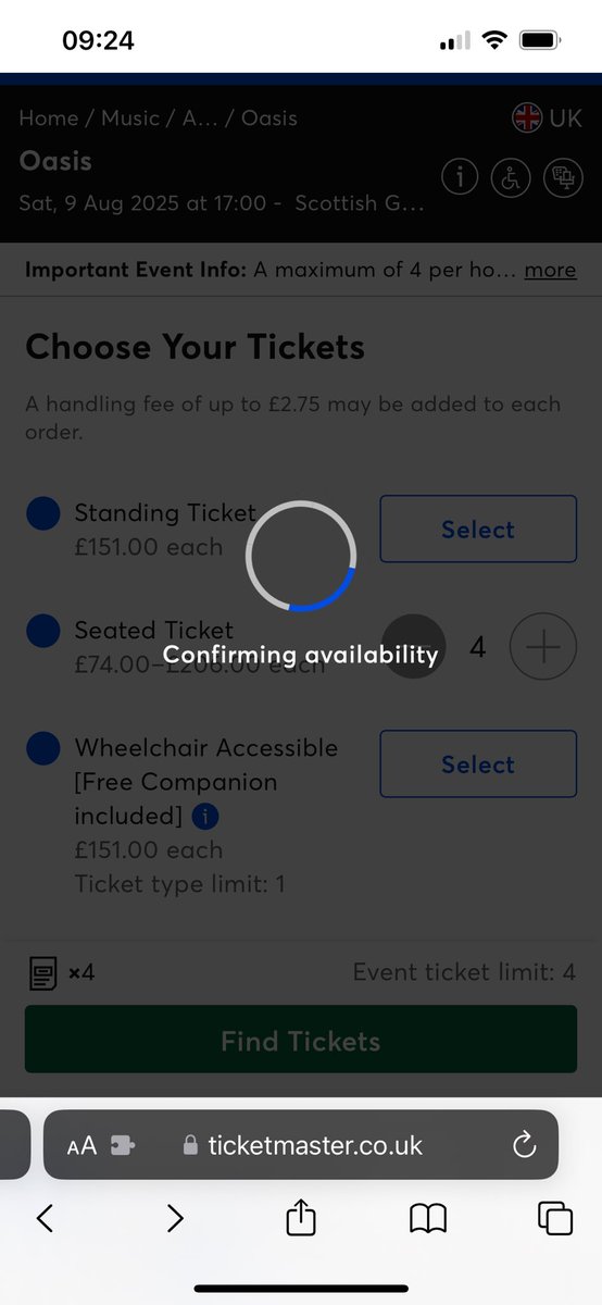 When you get to the front on queue and this happens then payment app error! <a href="/TicketmasterUK/">ticketmasteruk</a> sort it out  #Oasis25