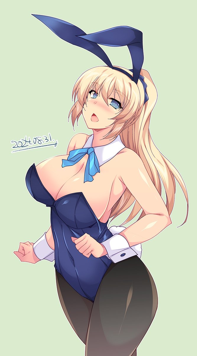 前回を踏まえて(?)普通のバニーさん落書き。紺色は良い(黒も白も良い)……!
#普通のバニーさん 