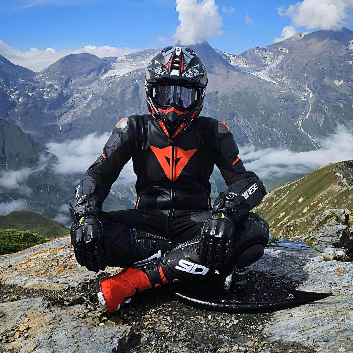 Don't be afraid striving for the Top! 😈❤️ We'll reach it! :D
#gearhead #gear #leather #fullgear #gearfetish #leathersuit #dainese #lagunaseca #sidi #boots #crossfires #biker #mx #motocross #red #black #pride #proud #beproud #gearblast #gearanddance #helmet #airoh #aviator #lgbtq