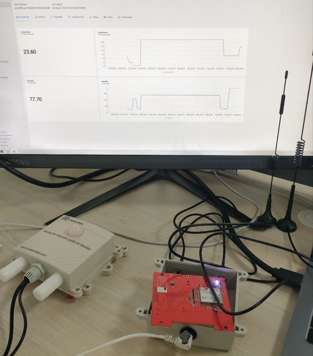 MakerfabsTech's tweet photo. How to make the #Temperature and #humidity #data collected by #Air monitor and #SenseLoRa_4G LTE CAT1 #Gateway more #visual?🧐
Our R&D team is working on this with #Datacake, stay tuned for more details🥰
#4G #LoRa #monitoring
❤️Gateway: https://t.co/a0kOVjFKCZ https://t.co/wsDmrZSfkp