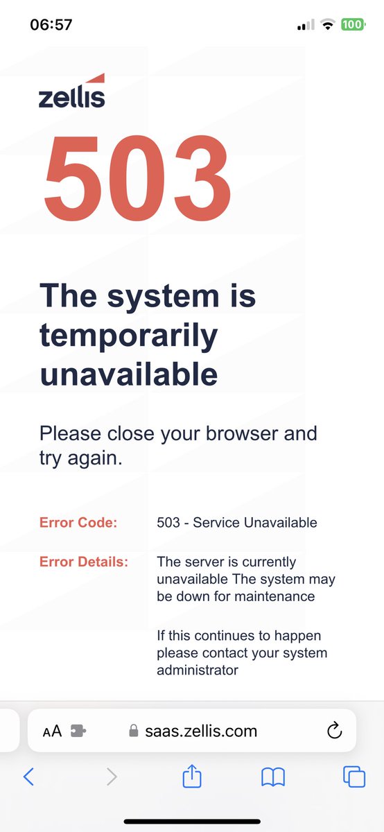LisaMSharman's tweet photo. @Zellis_Official do you have any indication when your system is going to be back up and running? #bootspayslips https://t.co/Pq5rFvKbuI