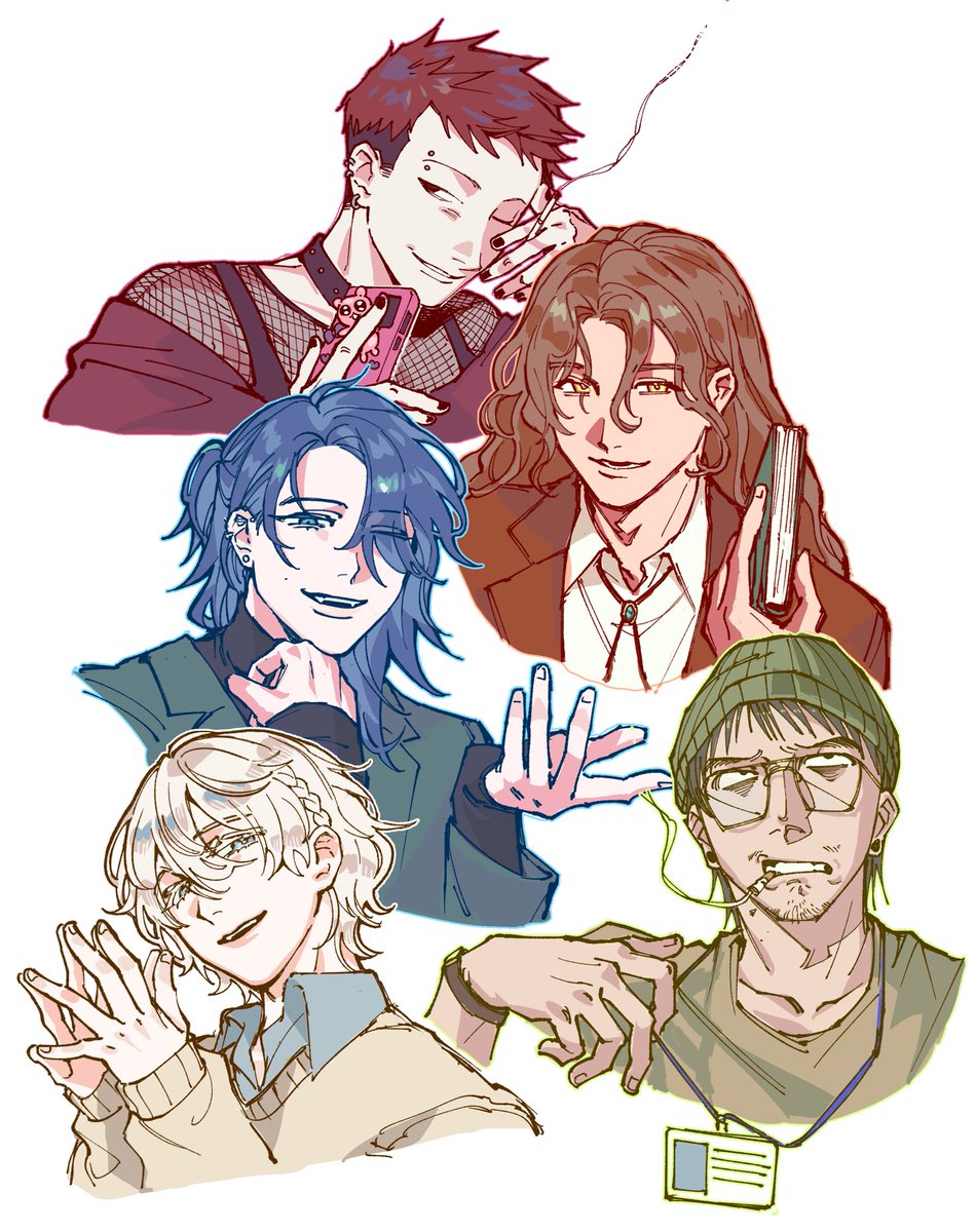 uminoko_48's tweet photo. Drawing my friends as ikemen.. https://t.co/JigsAEw442
