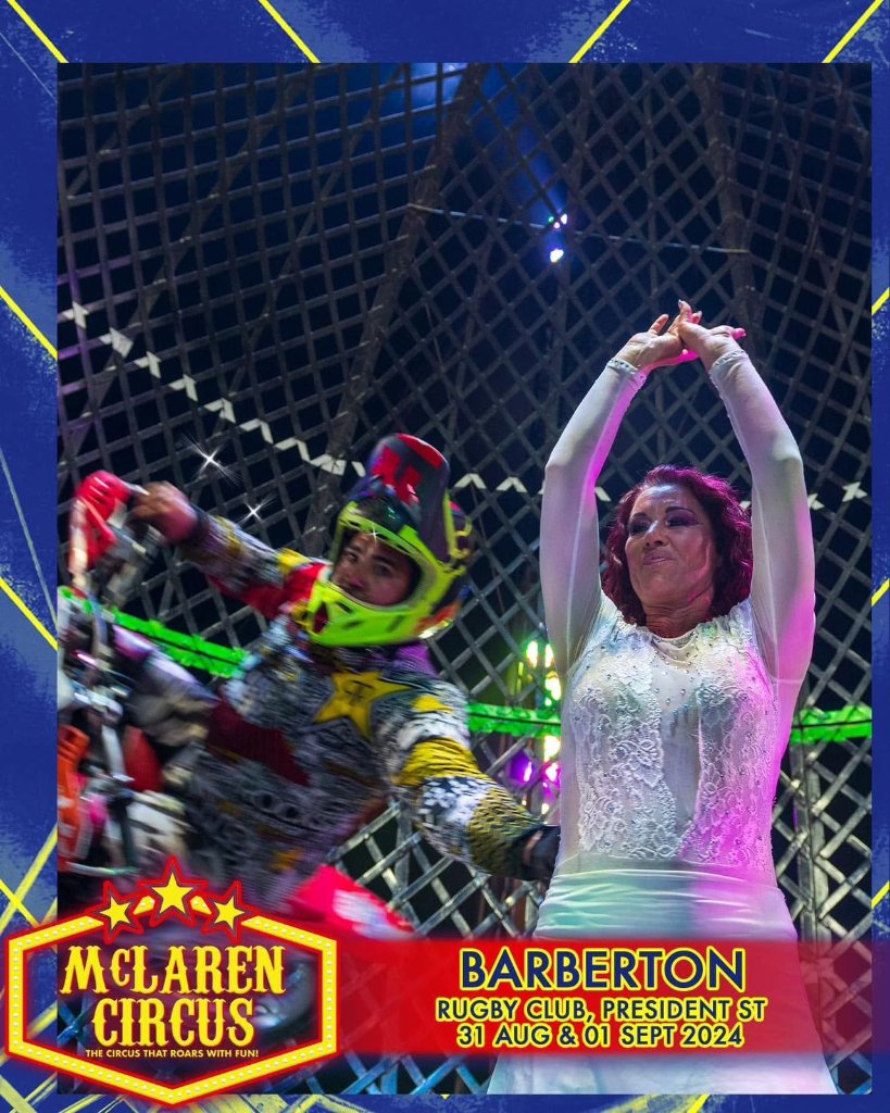 DenzilMclaren's tweet photo. Don't miss @mclarenscircus action-packed Awesome Show in #Barberton Today 🎪😊😂🤡🦁🐯🐪🐩🐴🎩🥳😍❤️
#Steynsdorp #Laeveld #Lowveld #Mpumalanga Coming Soon to #eMalahleni #Witbank #Bronkies &amp; #Centurion #Tshwane #Gauteng
All Show Times &amp; Buy Tickets online: https://t.co/wsY55Vvbk8 https://t.co/ixWMtVaZPY