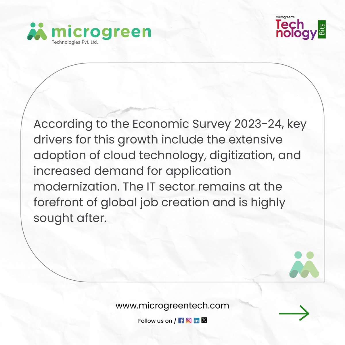 MicrogreenTech1's tweet photo. Checkout the Microgreentech's "Technology Bits" on How Indian Economy has been influenced by Evolution of IT.
#ITEvolution #microgreentech https://t.co/jy0V9Kb8p1