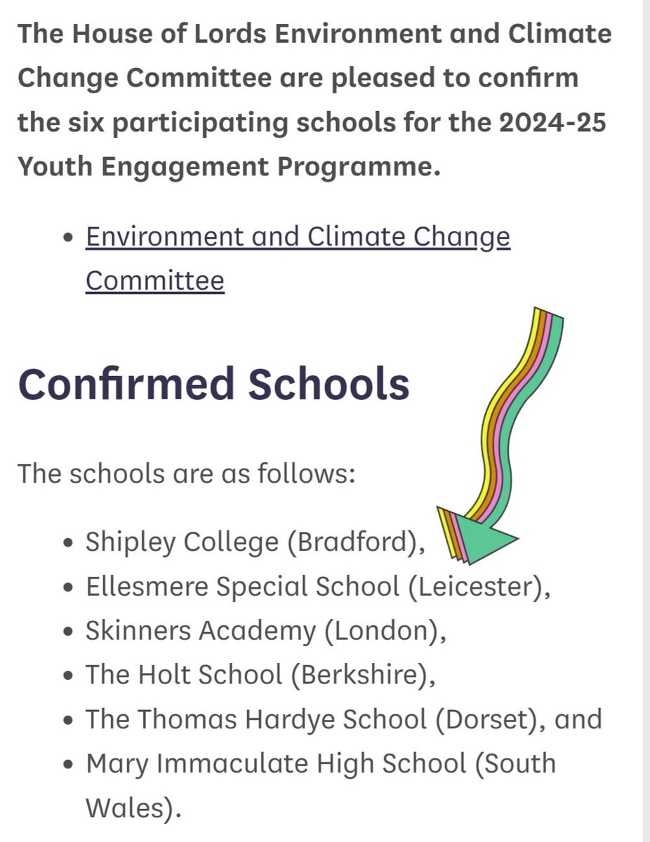 EllesmerePost16's tweet photo. The House of Lords picked us to join the Environment and Climate Change Committee Youth Engagement Programme. 
We are one of only 6 schools selected across the country. 
https://t.co/0jlsehytxs https://t.co/oBW4L77NJo