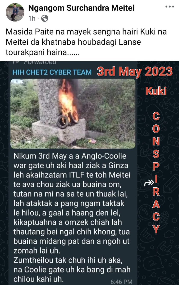 limeetei's tweet photo. @jon_suante Our CM is right ,See  carrying AK 47 guns and   Petrol bottles in the bag by terrorists to #burn #Meetei #houses, which is proven that kuki carried out #Genocide and #EthnicCleasing of #Meitei in the so called Kuki refugees dominated area. Save innocent people is genuine HCM duty https://t.co/VrmQ2QsUca