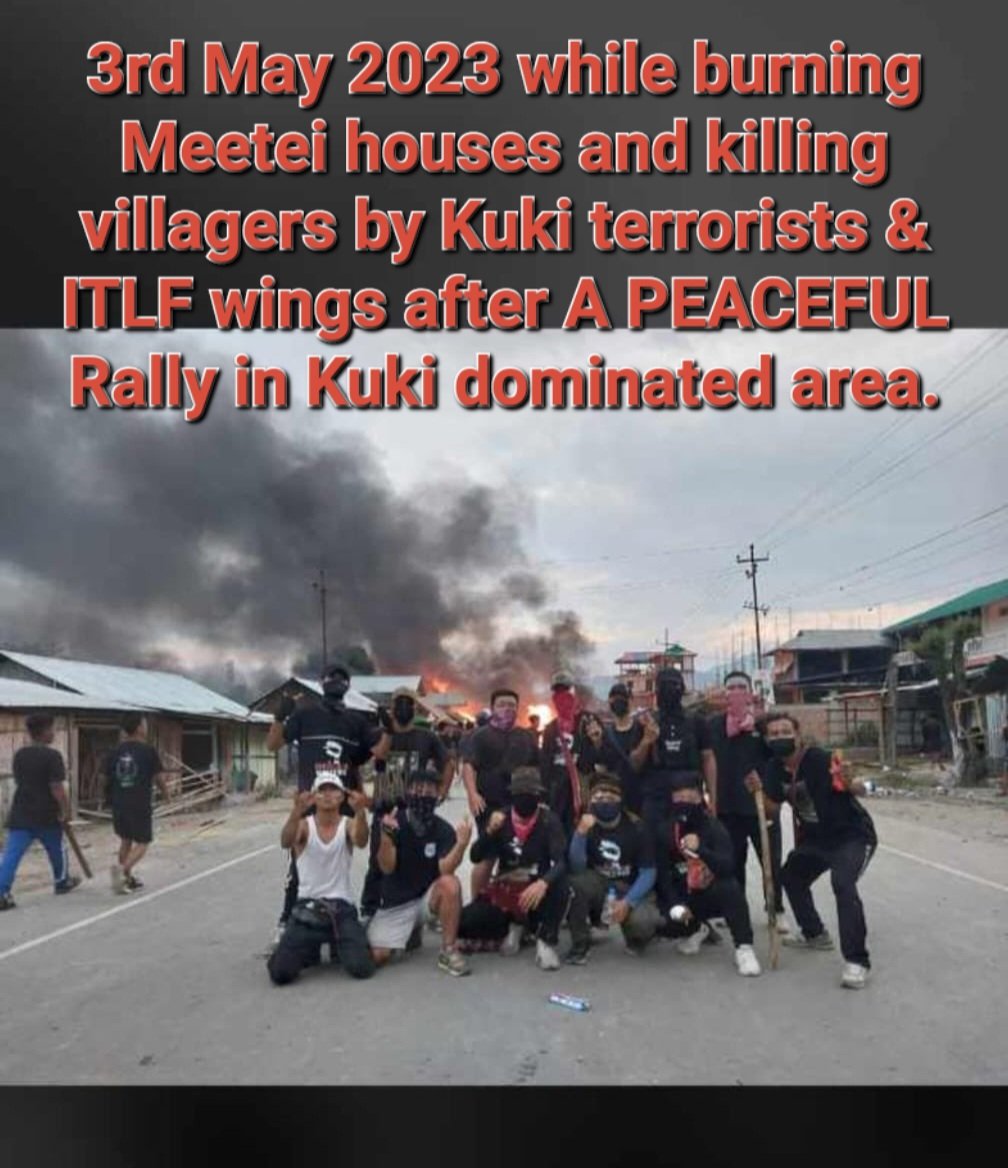 limeetei's tweet photo. @jon_suante Our CM is right ,See  carrying AK 47 guns and   Petrol bottles in the bag by terrorists to #burn #Meetei #houses, which is proven that kuki carried out #Genocide and #EthnicCleasing of #Meitei in the so called Kuki refugees dominated area. Save innocent people is genuine HCM duty https://t.co/VrmQ2QsUca