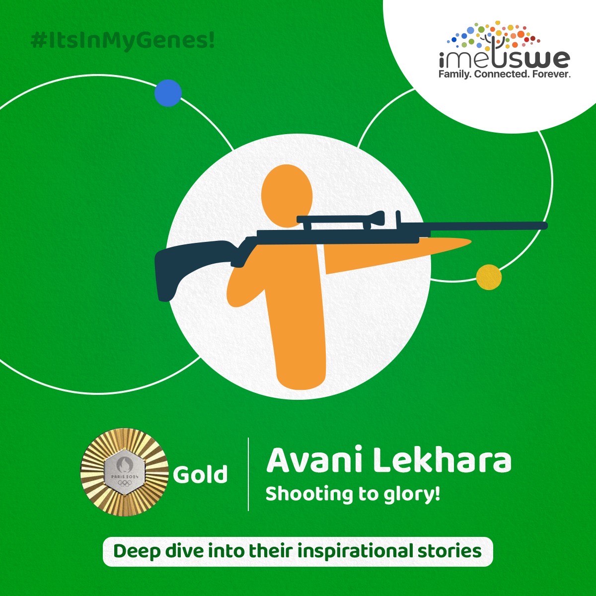 iMeUsWe_in's tweet photo. Congratulations Avani Lekhara for getting a gold for India at the Paralympics!
Deep dive into their inspirational stories - https://t.co/IrVgCagVCI
#Paralympians #ParalympicGames #Paralympic2024 #AvaniLekhara #PreethiPal #ItsInMyGenes #Health #KnowMoreToBeMore #iMeUsWe https://t.co/Po3cF5ecrq