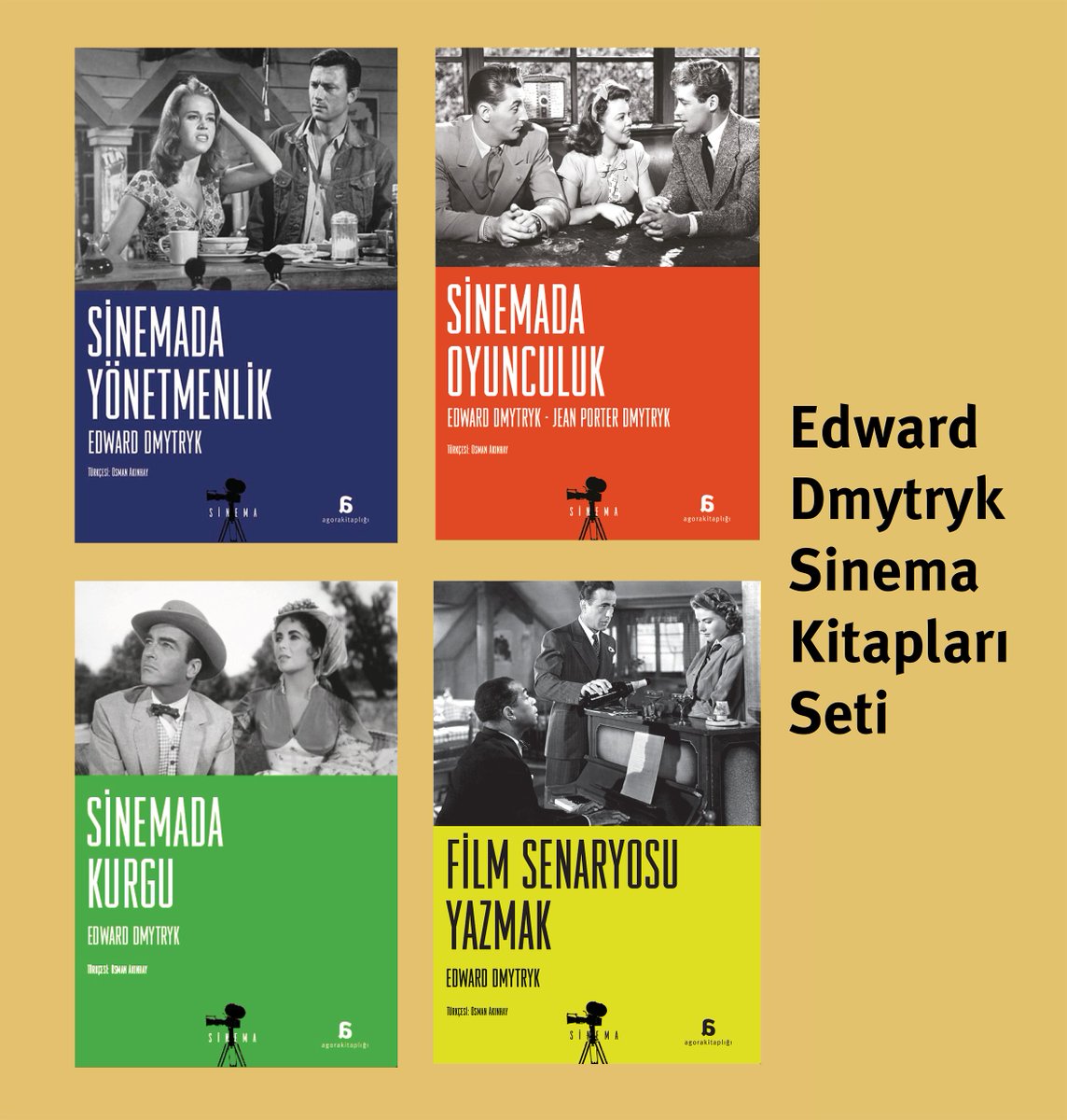 Agora'nın 4 kitaplık "Tarkovski Kitapları" ve 4 kitaplık "Edward Dmytryk Kitapları" setleri % 50 indirimle agorakitapligi.com sitesinde...