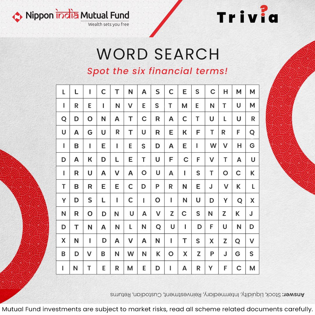 Get ready for some brain-teasing fun with #TheNipponTrivia!

Put your mutual fund knowledge to the test, answer correctly in the comments and tag @nipponindiamf

#NipponIndiaMutualFund