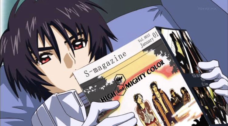 igalimaDeath13's tweet photo. #好きなシーン呟いて１RTきたら続ける
主題歌を担当されてる
HIGH&amp;MIGHTY COLORの
雑誌を持つシン・アスカ https://t.co/60lPmmoSFd