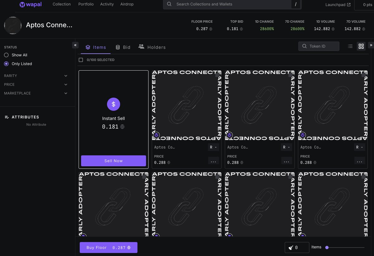 🔥 Trade #Aptos Connect Early Adopters NFT Now! 🚀

👉 Market: wapal.io
💰 Price: 0.28 $APT ($1.8)
🏆 Owner: 97783 (99%)
📈 Volume: 139.148 $APT (1D)

🪬NOTE: This #NFT isn't just for trading. Imagine it unlocking exclusive events, rare token 🪂drops, or a secret