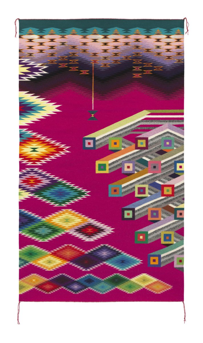 The work of Melissa Cody, 4th generation Navajo weaver #WomensArt