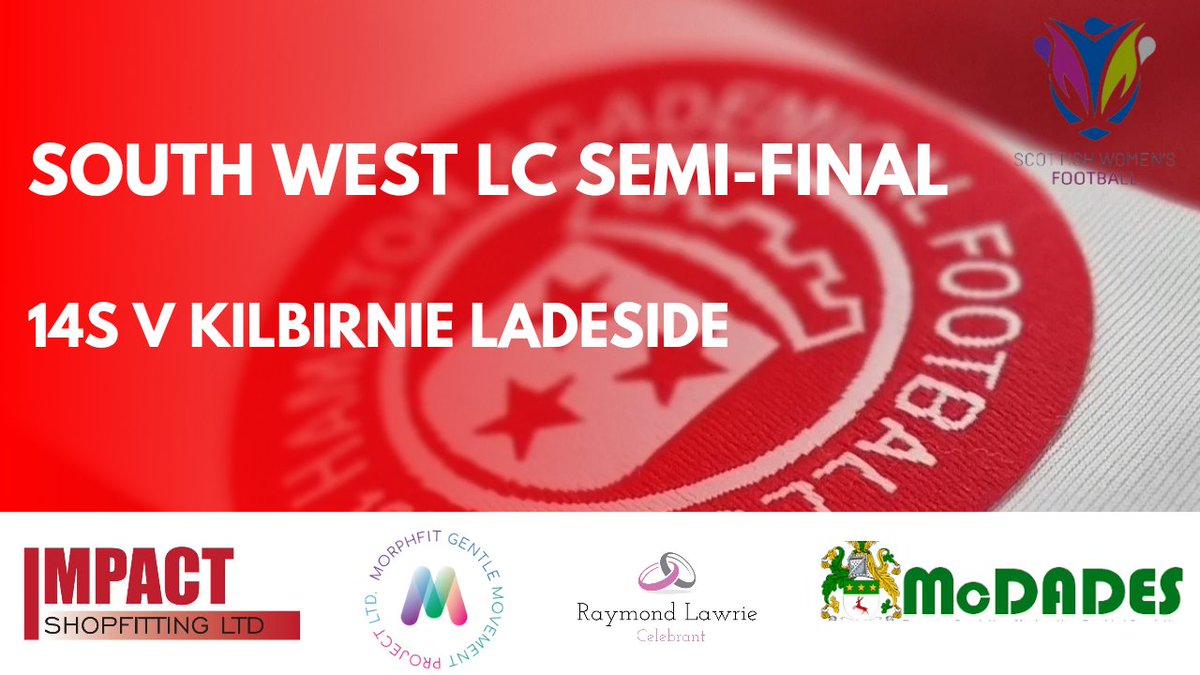AcciesWFCAcad's tweet photo. 🏆The big games keep coming for our 14s and today is no different!🙌

It's the @ScotWFootball South West League Cup semi-final against @KL_GirlsFC 

📌 Bent Recreation Ground
⏰️ 1.25pm kick-off

🔴⚪️ https://t.co/5auFaaeD0B