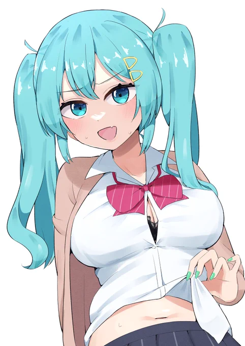 ギャルミクちゃんにおへそを見せてもらいたい 