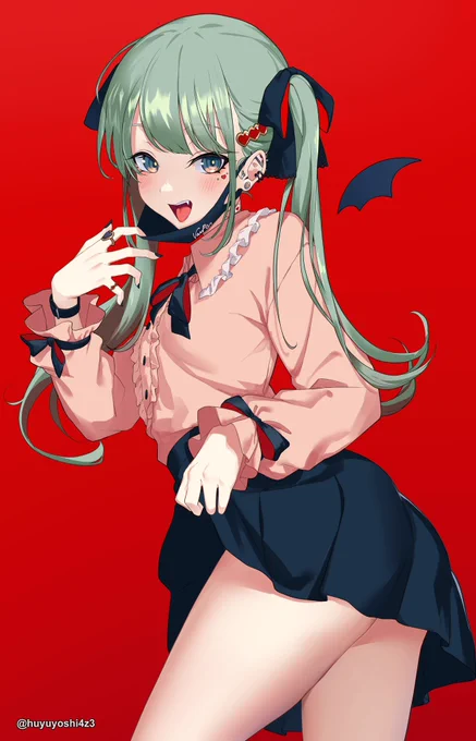 初音ミクのヴァンパイア描いた。 ミク誕生日おめでとう