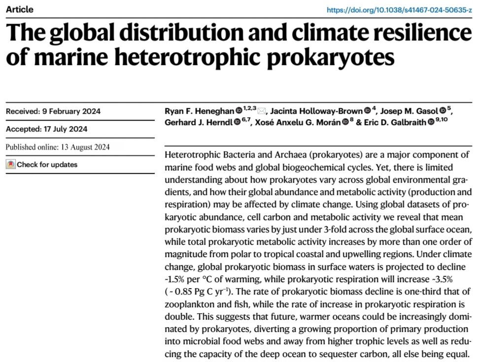 microbialoceanW's tweet image. 📌 New publication in @NatureComms indicates that microbes are doing better than other marine organisms under ocean warming.
📄  doi.org/10.1038/s41467…