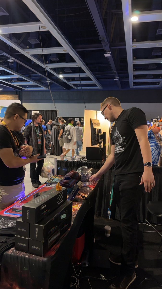 astrocommand's tweet image. Made a lot of new friends at PAX 2024 today! I look forward to seeing more of you on day two! Swing by my booth and you may see 👀something new. ⚔️