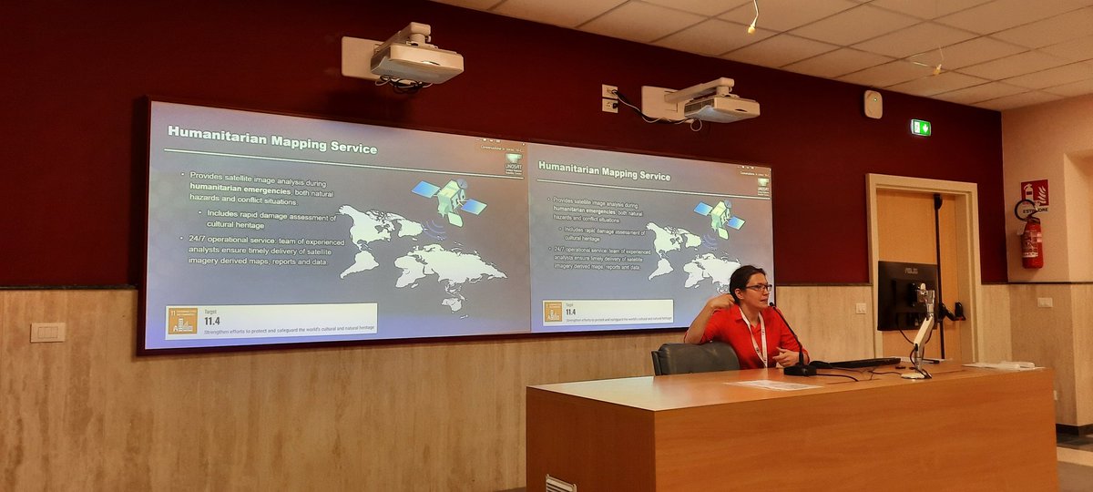 LouiseRayne1's tweet image. Our session 745 (Remote Sensing) of #EAA kicking off with a presentation from Dr Michelle De Gruchy from #UNOSAT