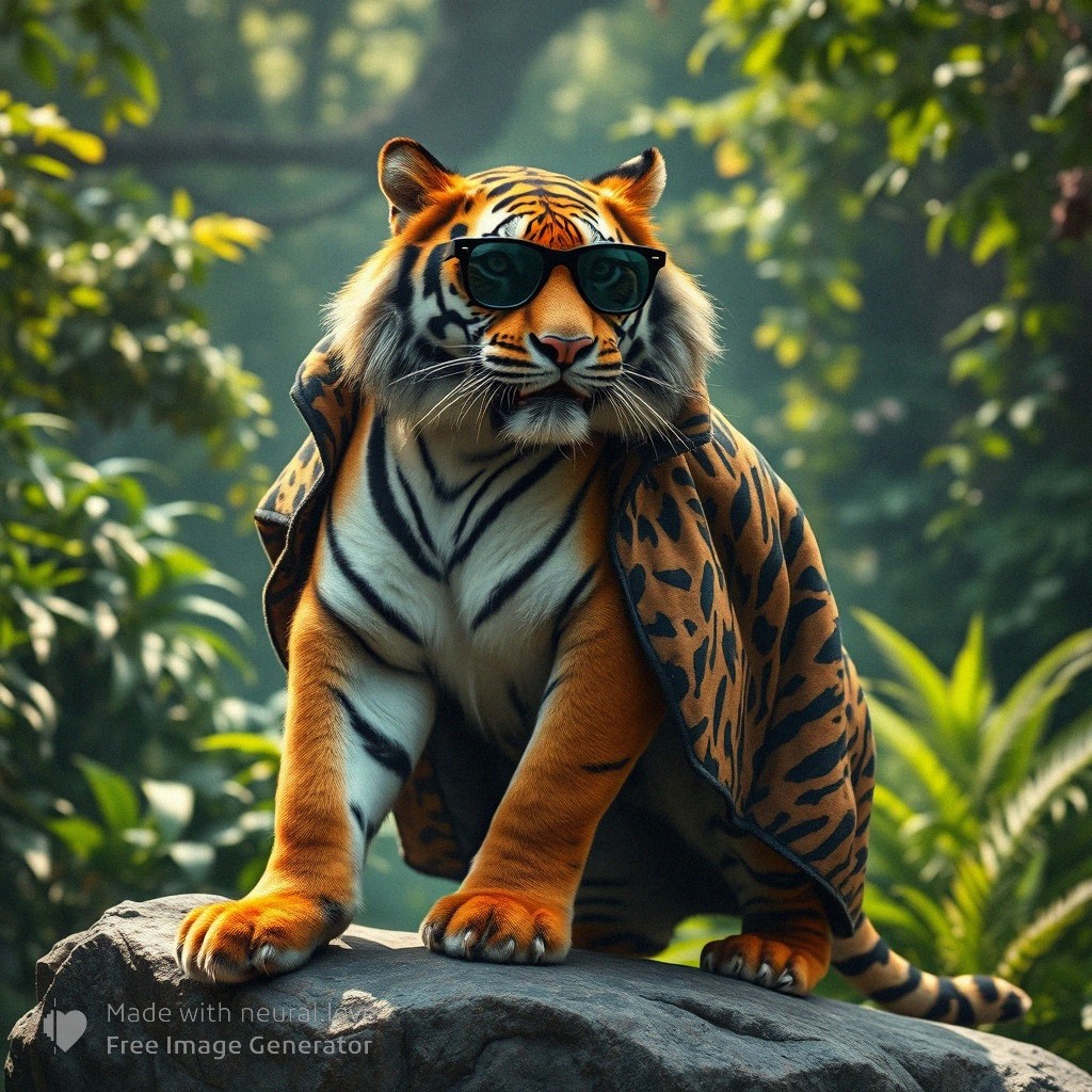 UncomfortLogic's tweet photo. #ai #aiArt #aiArtWork #tiger #sunglasses #tigercoat #cooltiger #fashionabletiger https://t.co/wESHPA56rD