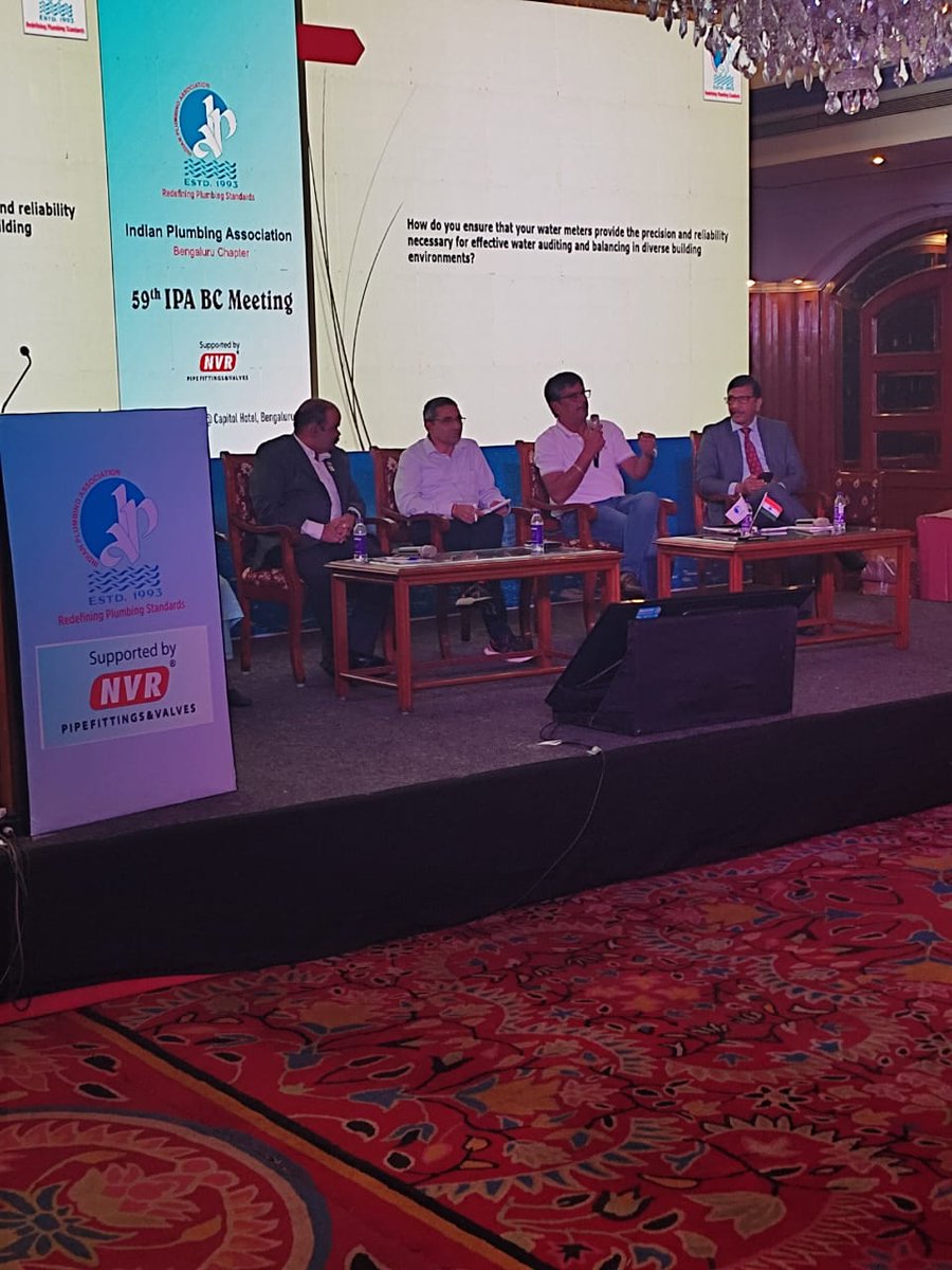 jitenderthirwan's tweet photo. Honored to be part of the Indian Plumbing Association panel, discussing the crucial role of smart metering in water audits, balancing, and conservation. 

Grateful for the opportunity to share insights on how @SmarterHomes02 Technologies Pvt. Ltd. is leading the way in sustainable water management. 

Together, we’re shaping a better future. 💧 

#SmartMetering #WaterConservation #Sustainability #IPA #IndianPlumbingAssociation #Panel #Leadership #Water #SmarterHomes