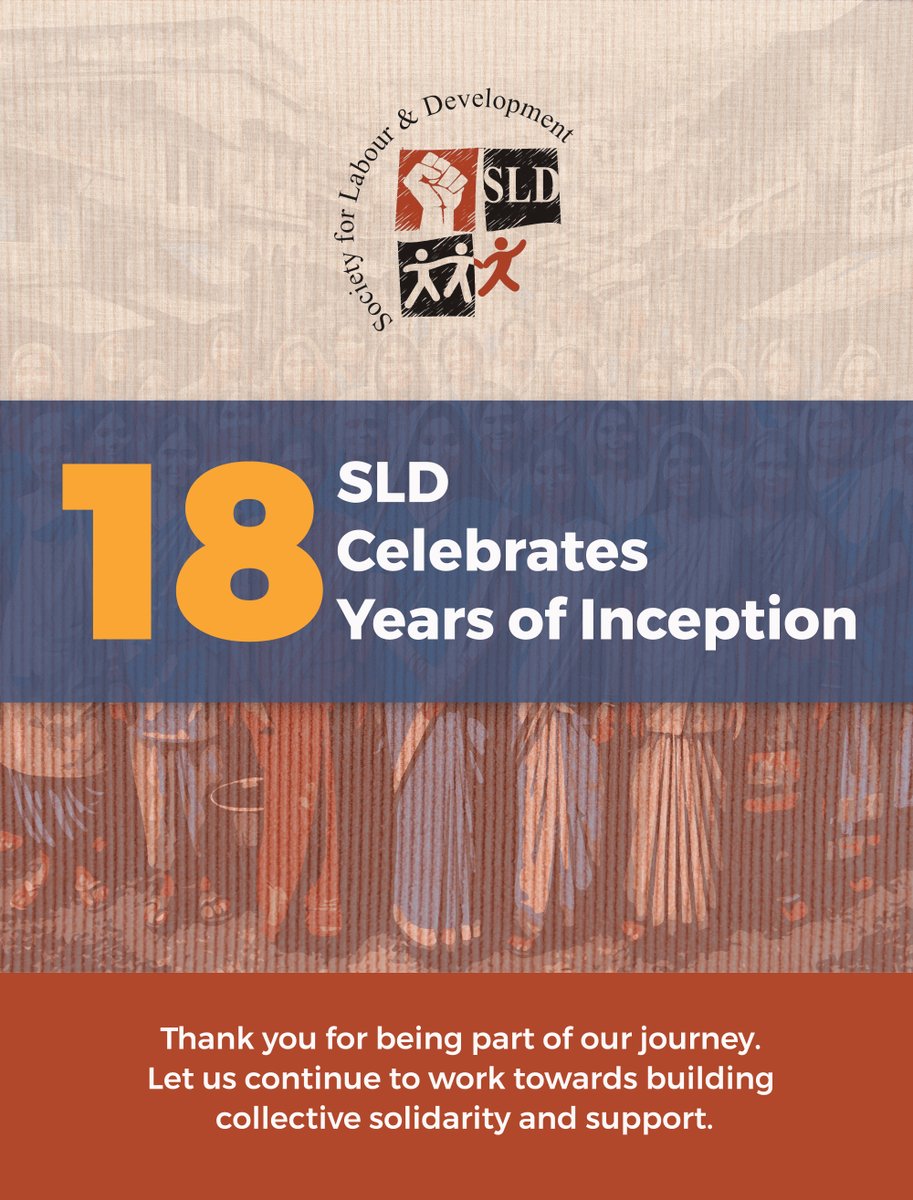 Today, we mark 18 years of dedication to labor rights and supporting workers' dignity. Grateful for the journey and the collective efforts that continue to drive change. #18YearsOfSLD #WorkerSolidarity