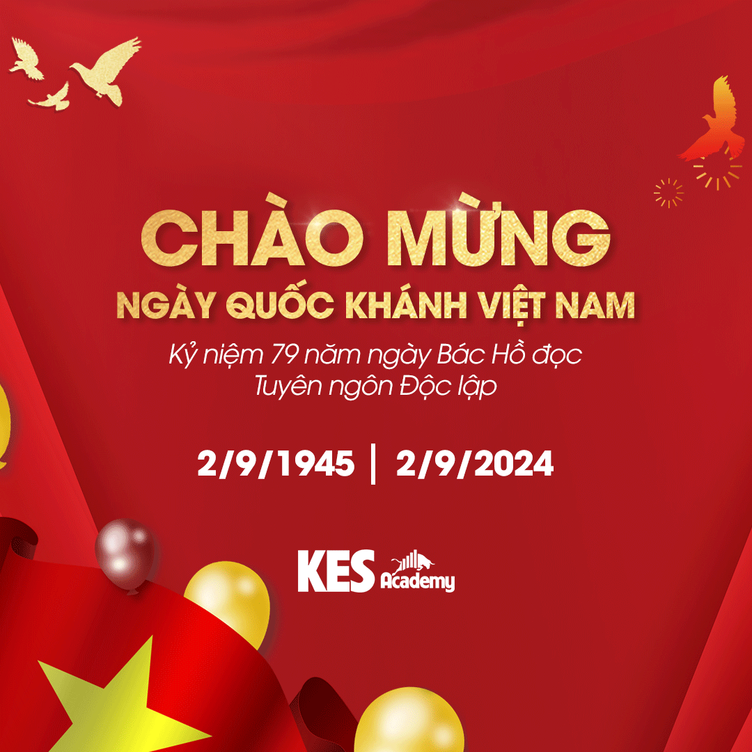 Hocvienkes24's tweet photo. 🎉 Chào Mừng Quốc Khánh 2-9 🇻🇳
Nhân dịp đại lễ Quốc Khánh 2/9, KES Academy xin kính chúc cả nhà có một kỳ nghỉ lễ vui vẻ và bình an 💖
#quockhanh #kesacademy #tetdoclap #2thang9 #nghile https://t.co/qjoNwMNXcr