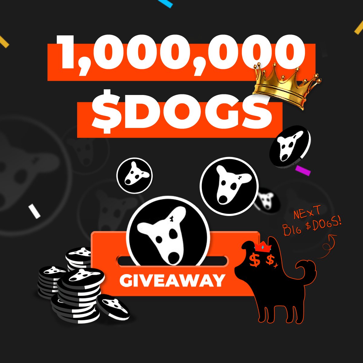 We will give 1M $DOGS

20,000 $DOGS 🦴 each to the people who follows and retweet

Follow <a href="/DurovPD/">Pavel Durov (Parody)</a> &amp; <a href="/55GEM/">55GEM Labs</a> 🔔
Must Join: t.me/whalesgemscalls

Drop your $TON address fast👇

24 hrs left 🚨