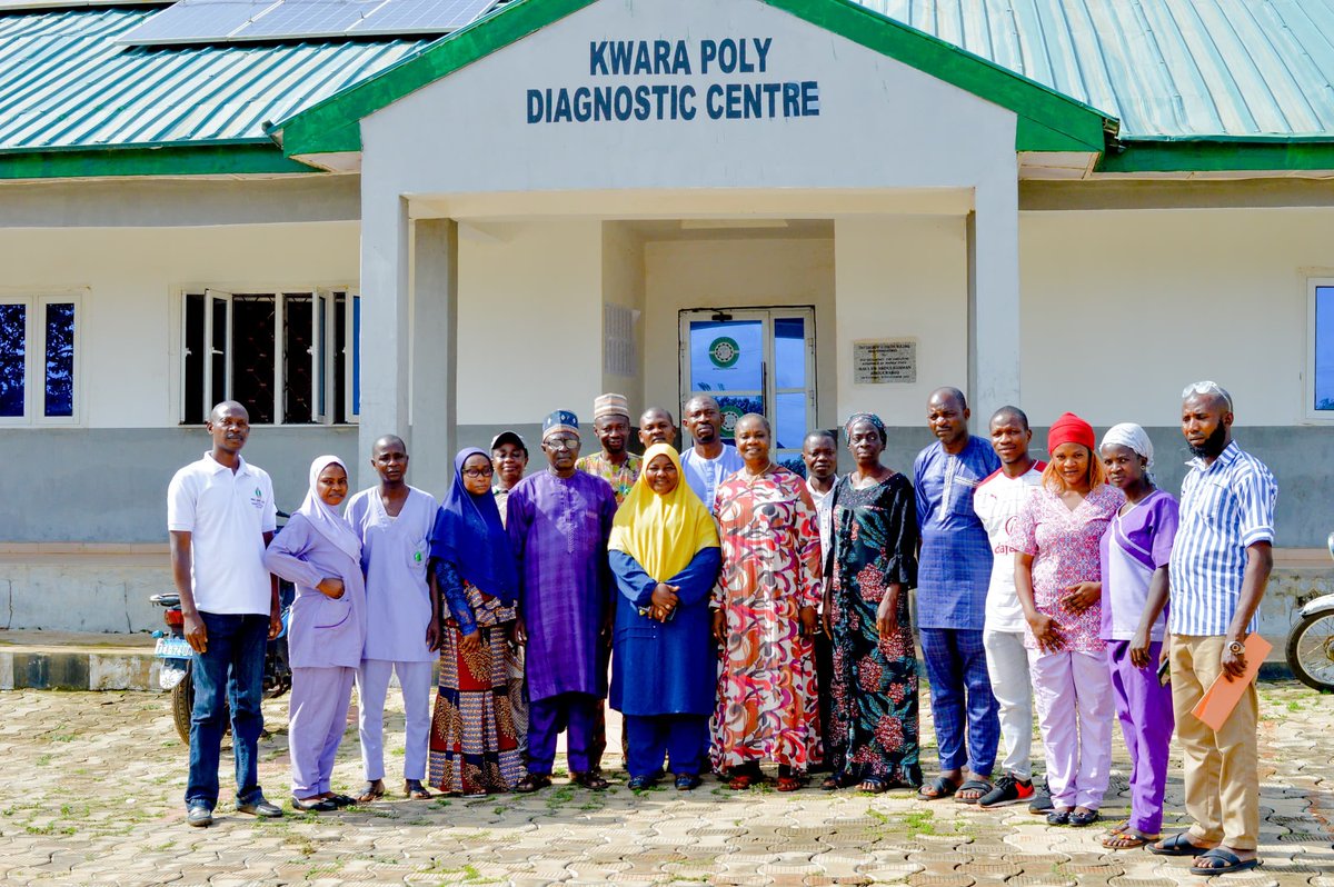 UthmanAyomiku's tweet photo. Commissioned by Governor AbdulRazaq, the Kwara State Polytechnic patient-centric Diagnostic Centre facility is one of the most outstanding edifices in the institution, serving the staff, students and residents of Kwara.

Seen is believing. We are expecting your visit. 
#Medical https://t.co/N5I50FeQRD