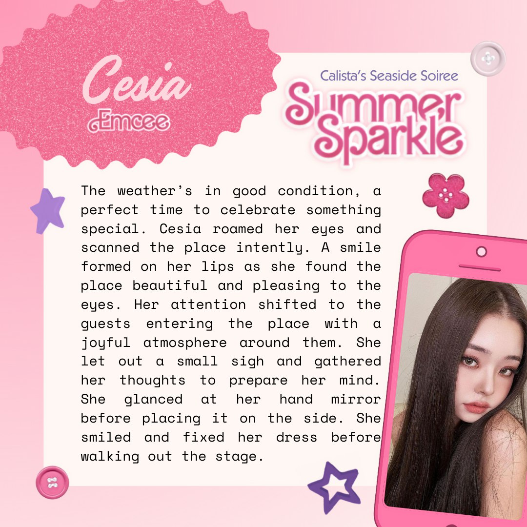 sorasterifiles's tweet photo. @summerYui2024 ⠀⠀
 ⠀ 
͏͏

                     🫧 CESIA NAVIER ‧₊˚˖
                      THE   EVENT   HOST
 ⠀ 
͏͏

⠀⠀ https://t.co/wE1ou1yYQ8